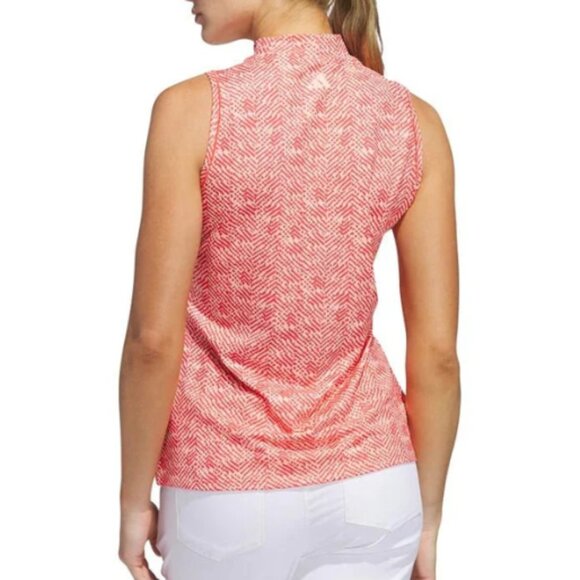 NWT New adidas Women's Ultimate365 Mock Neck Golf Polo L Shirt Top Sleeveless - Picture 2 of 6